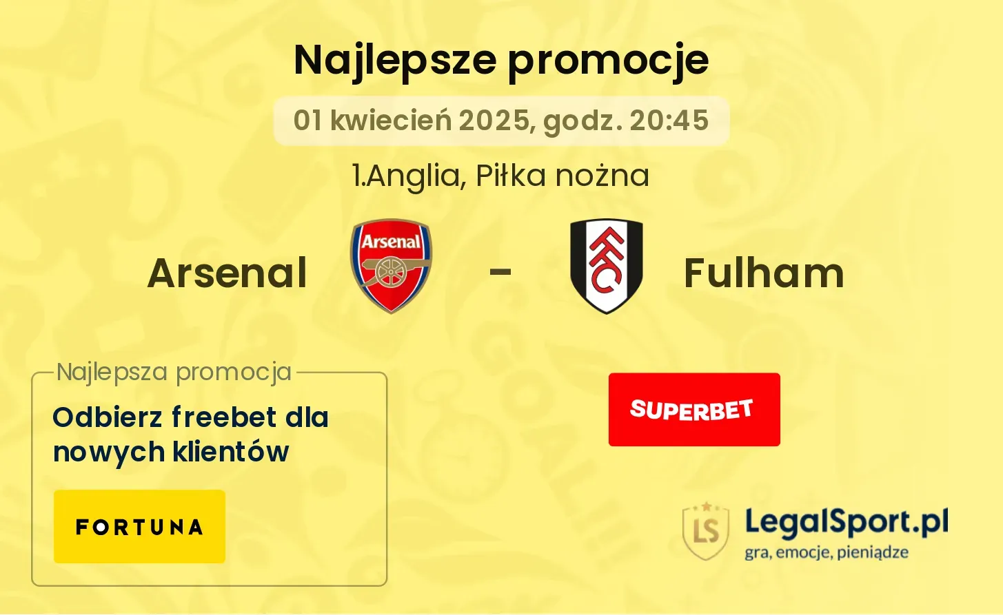 Arsenal - Fulham promocje bukmacherskie