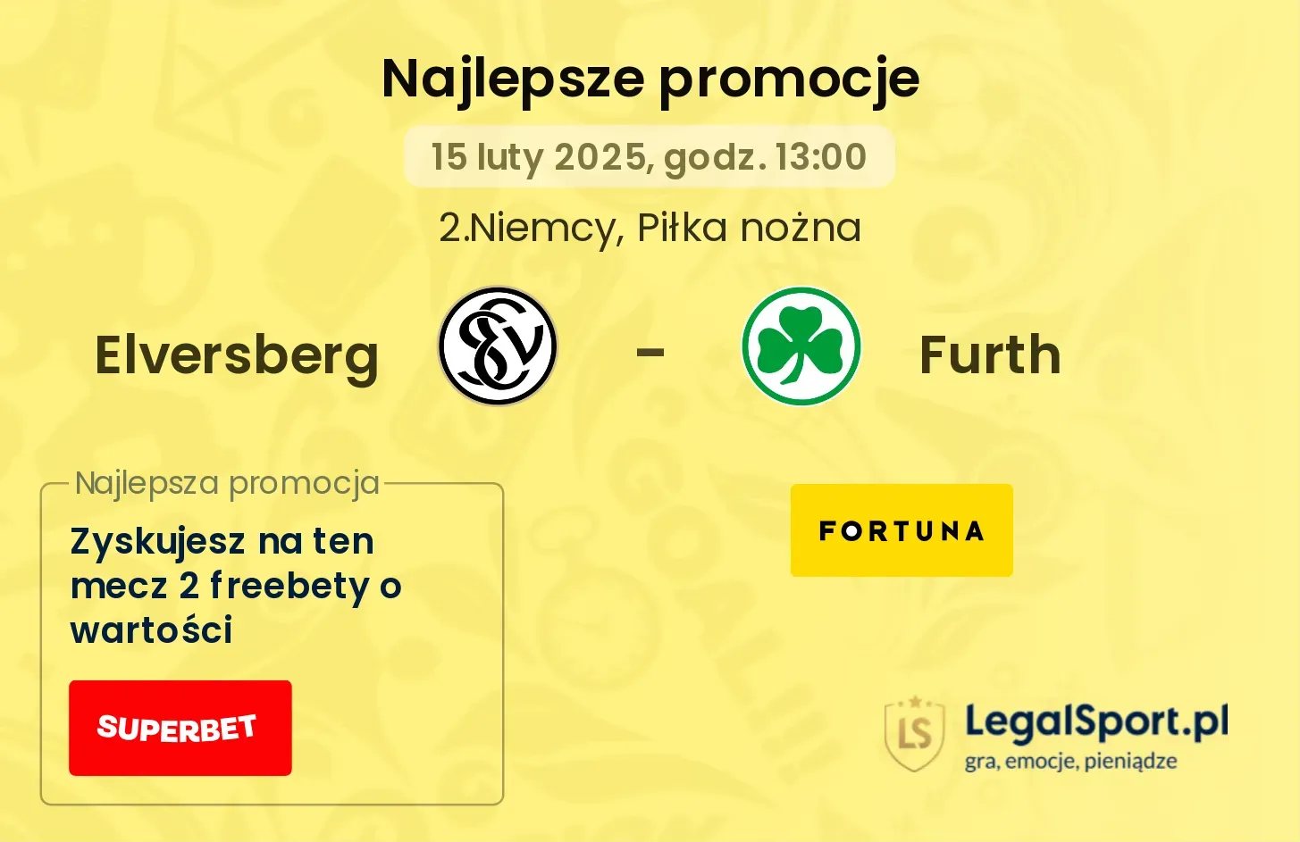 Elversberg - Furth promocje u bukmacherów
