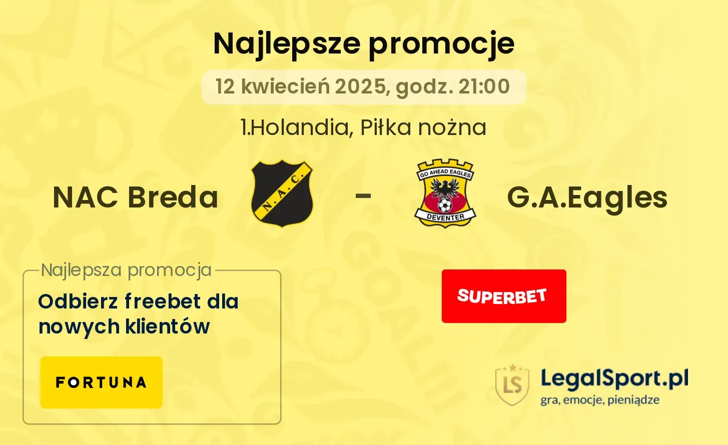 NAC Breda - G.A.Eagles promocje bukmacherskie
