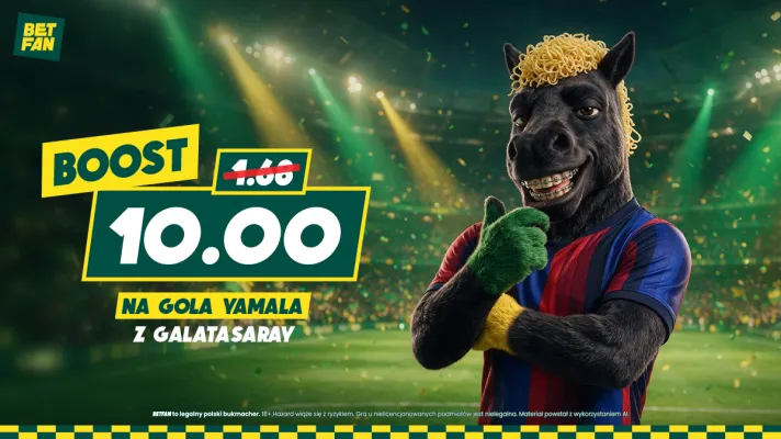Promocja BETFAN: Kurs 10.00 na gola Yamala w meczu Galatasaray - FC Barcelona