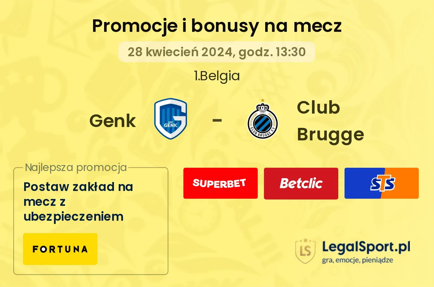 Genk - Club Brugge promocje bonusy na mecz