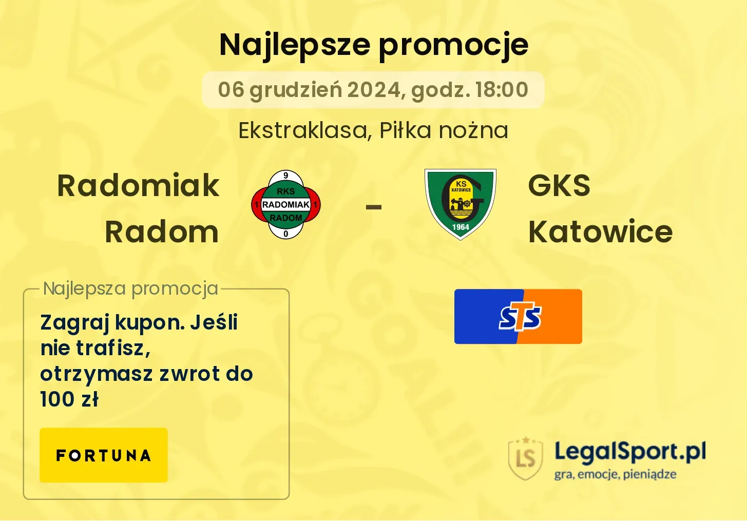 Radomiak Radom - GKS Katowice promocje bukmacherskie