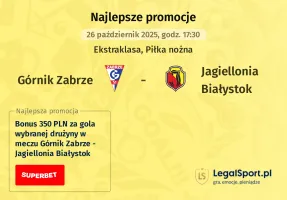 Górnik Zabrze - Jagiellonia Białystok promocje u bukmacherów