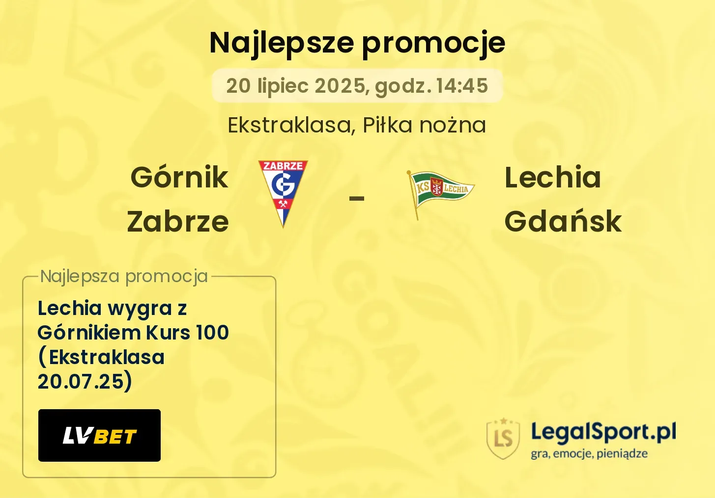 Lechia Gdańsk - Górnik Zabrze promocje bukmacherskie