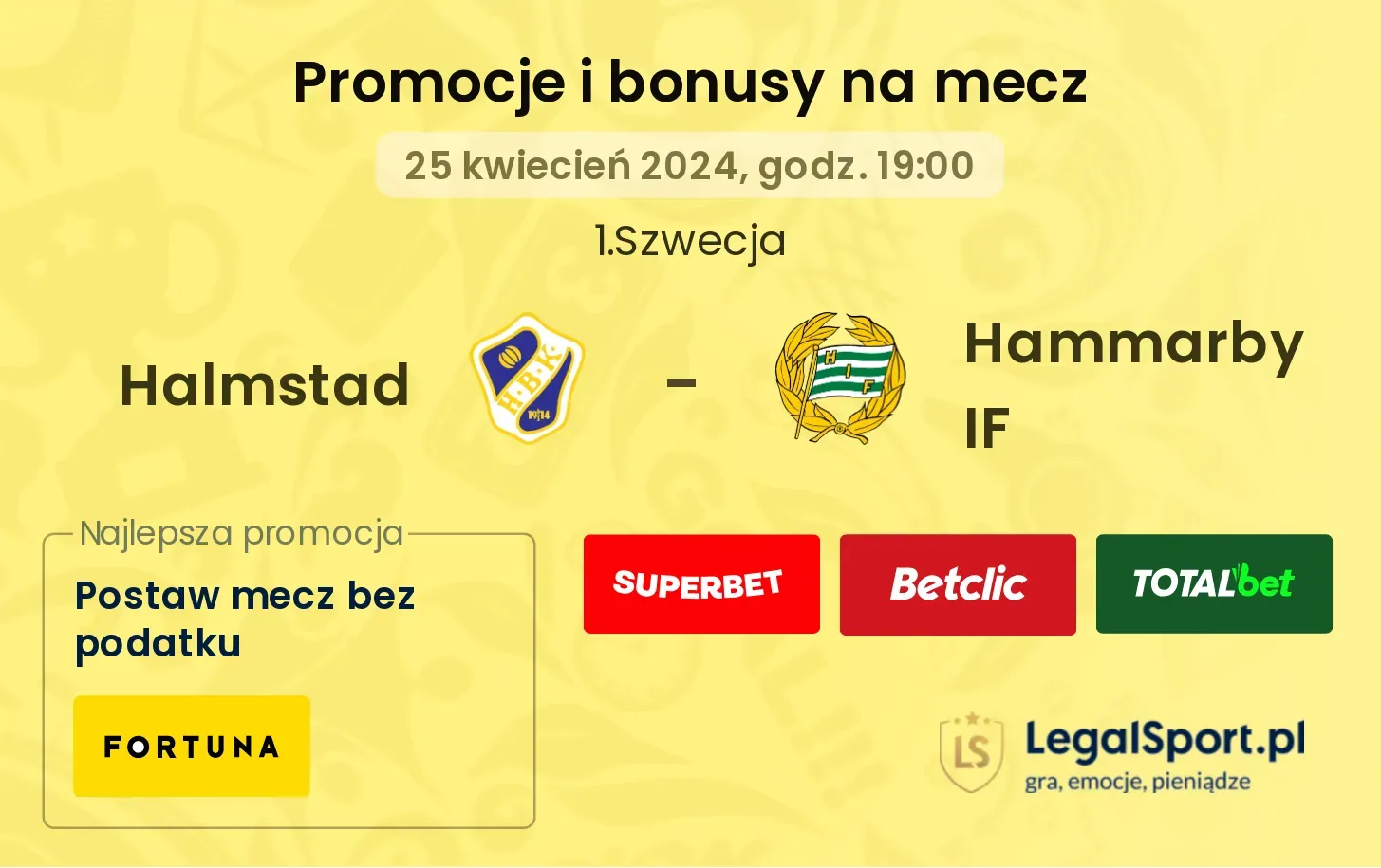 Halmstad - Hammarby IF promocje bonusy na mecz
