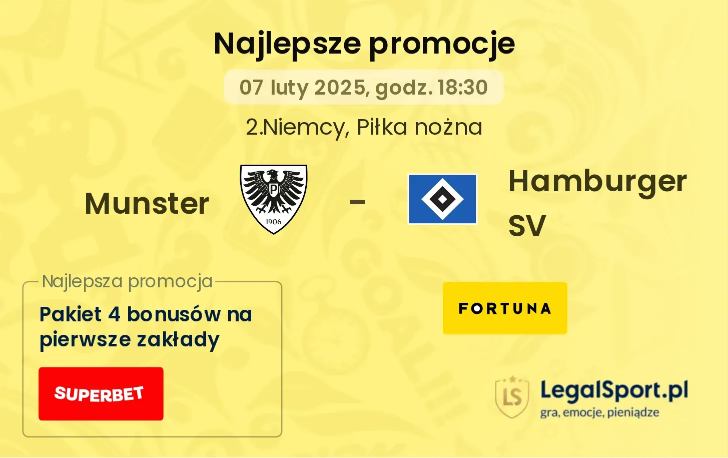 Munster - Hamburger SV promocje u bukmacherów