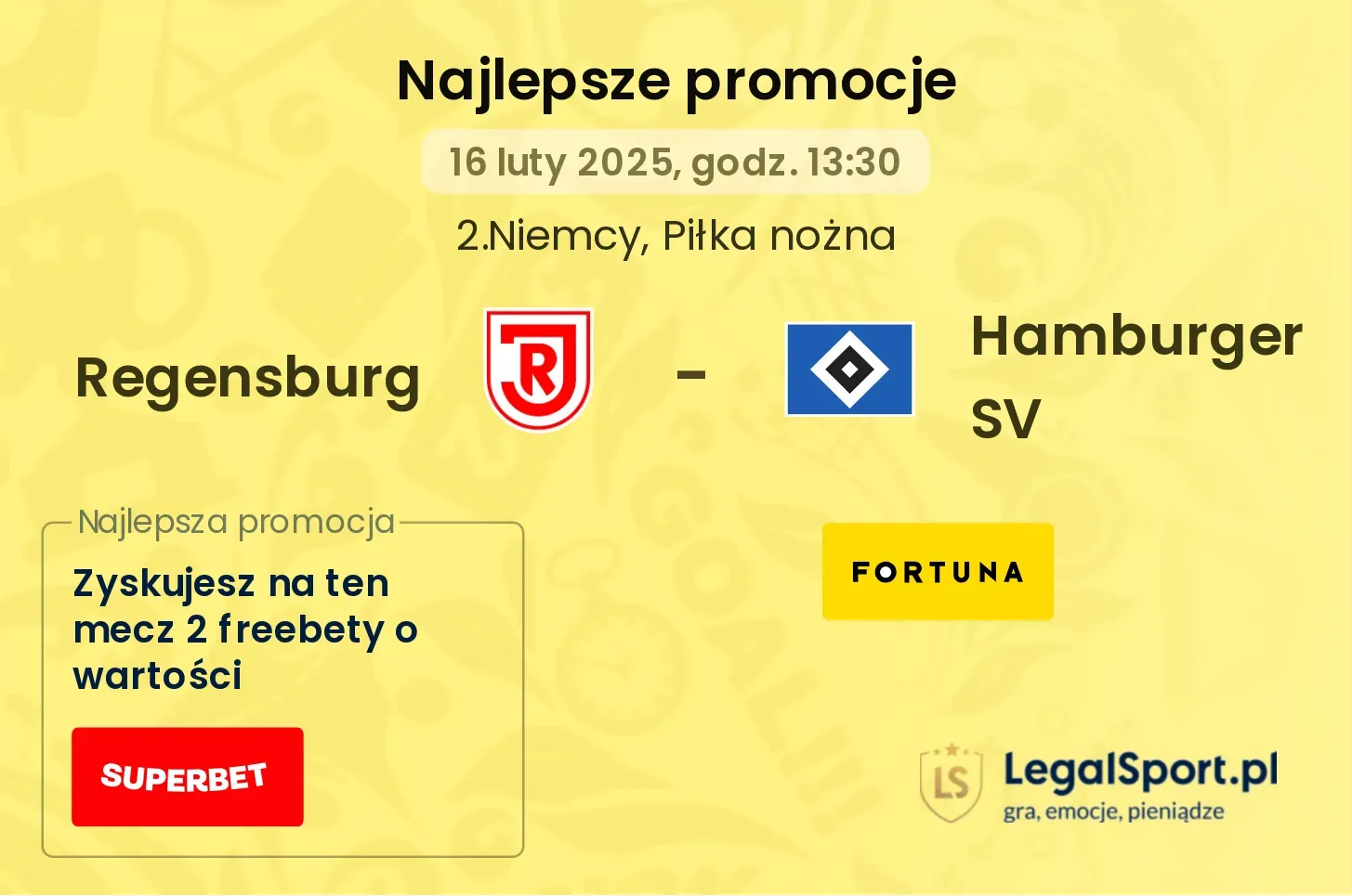 Regensburg - Hamburger SV promocje u bukmacherów