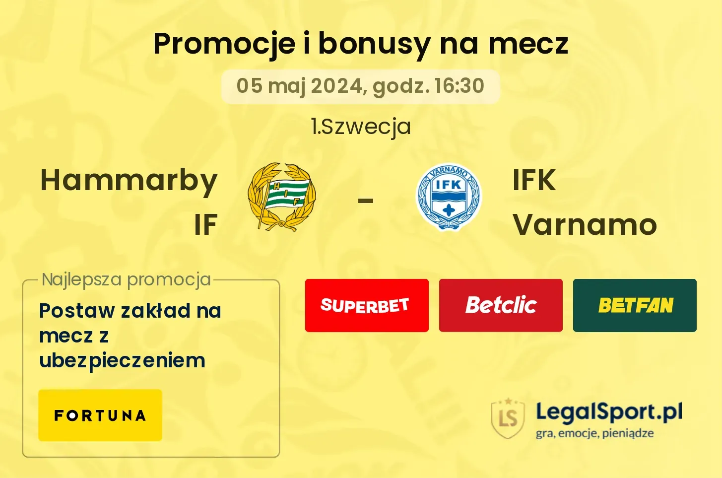 Hammarby IF - IFK Varnamo promocje bonusy na mecz