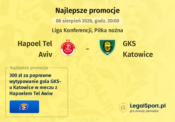 Promocja STS: 300 zł za gola GKS-u Katowice w meczu z Hapoelem Tel Awiw