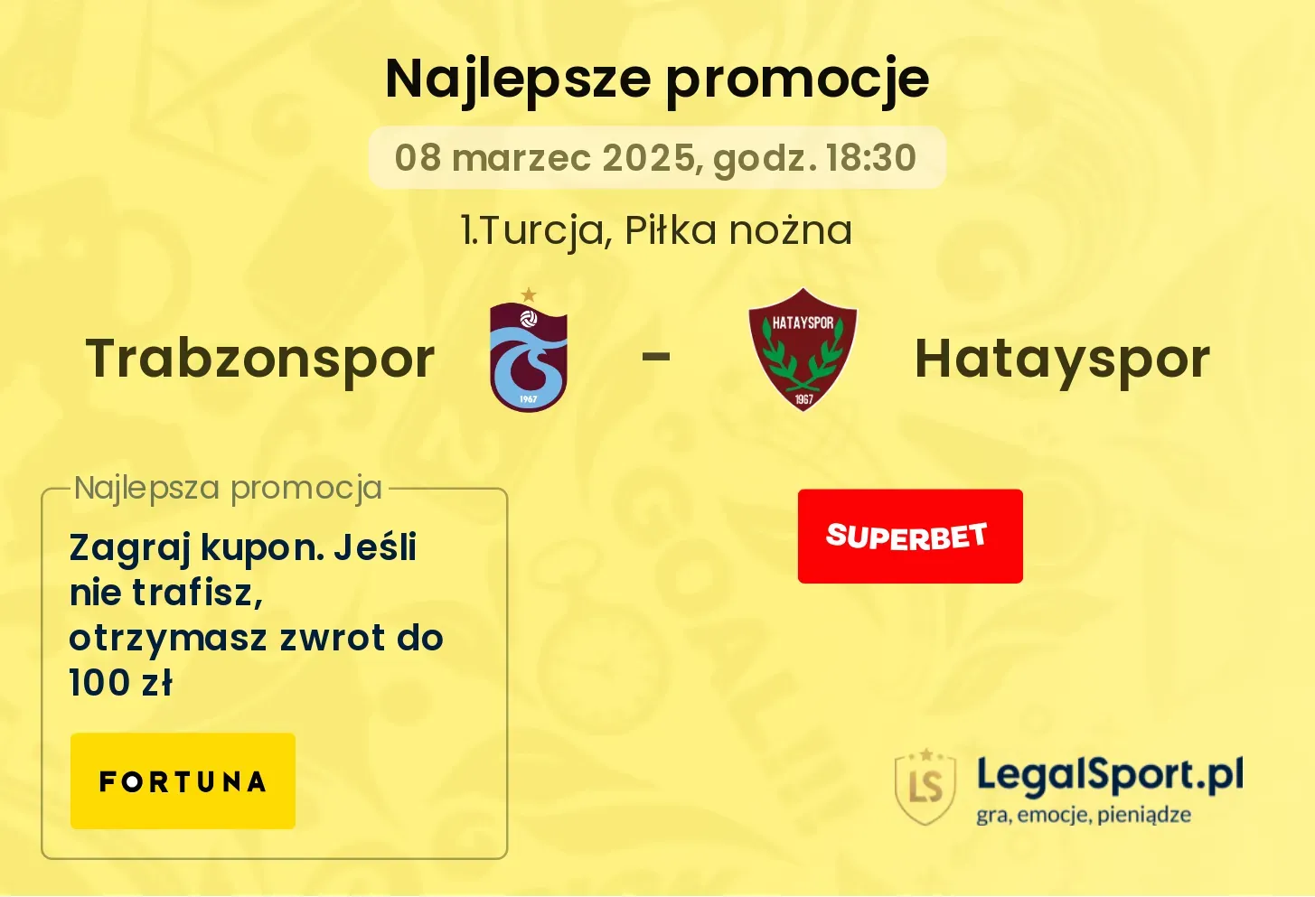 Trabzonspor - Hatayspor promocje bukmacherskie