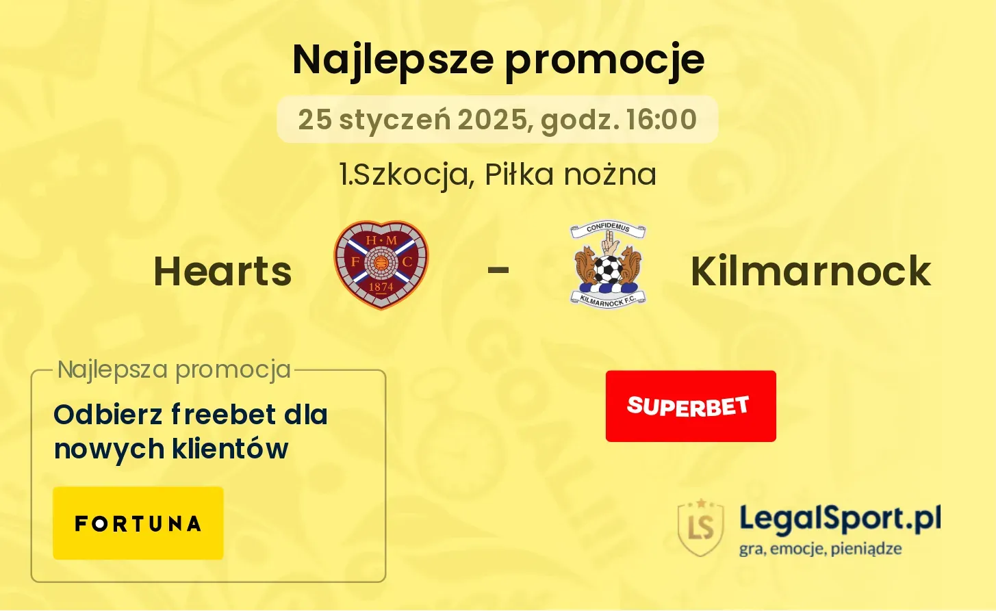 Hearts - Kilmarnock promocje bukmacherskie