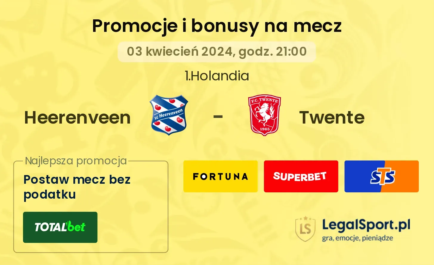 Heerenveen - Twente promocje bonusy na mecz