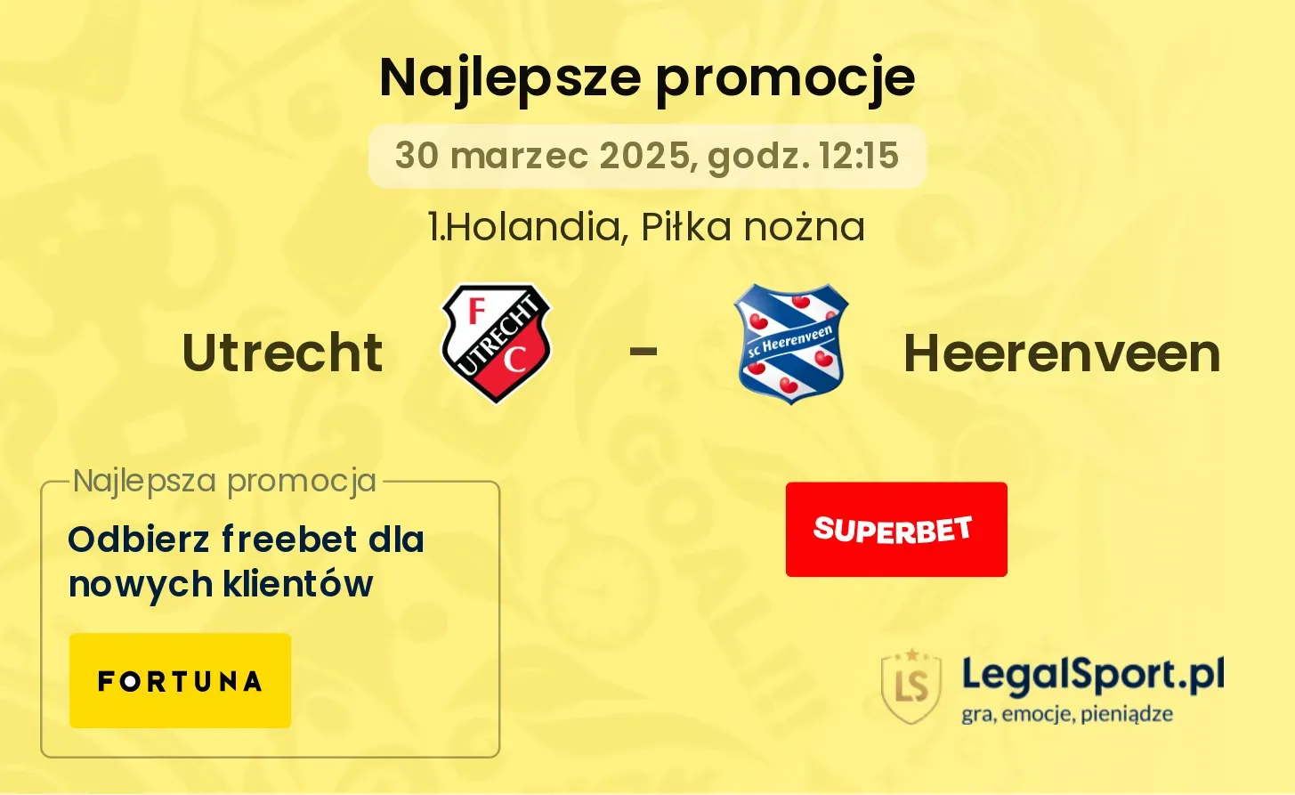 Utrecht - Heerenveen promocje bukmacherskie