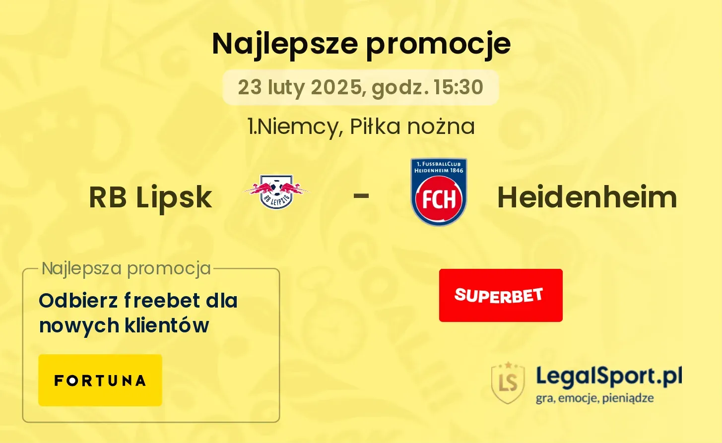 RB Lipsk - Heidenheim promocje bukmacherskie