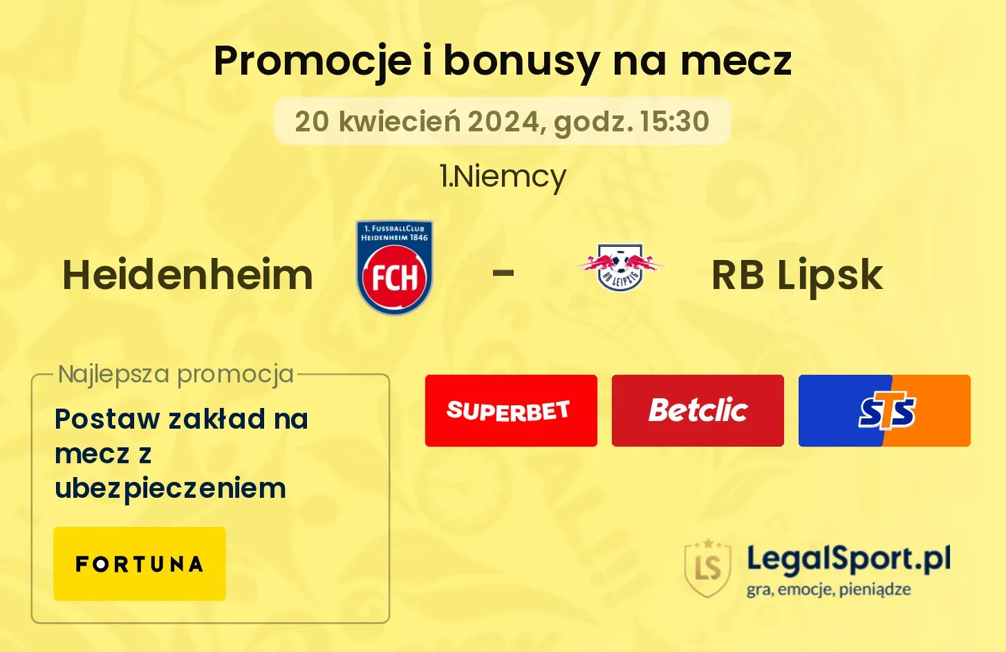 Heidenheim - RB Lipsk promocje bonusy na mecz