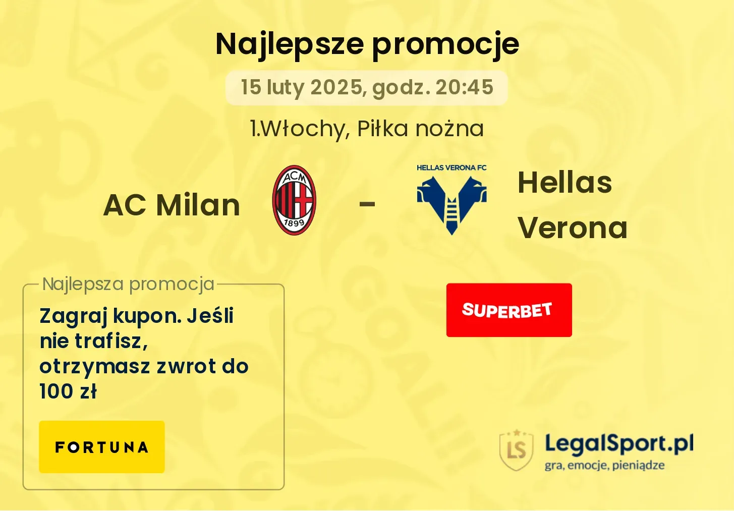 AC Milan - Hellas Verona promocje u bukmacherów