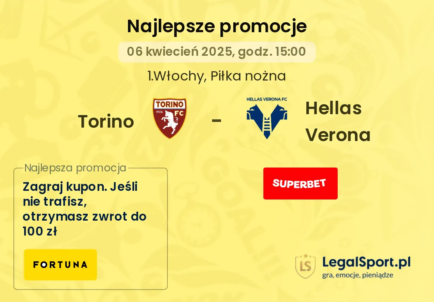 Torino - Hellas Verona promocje bukmacherskie