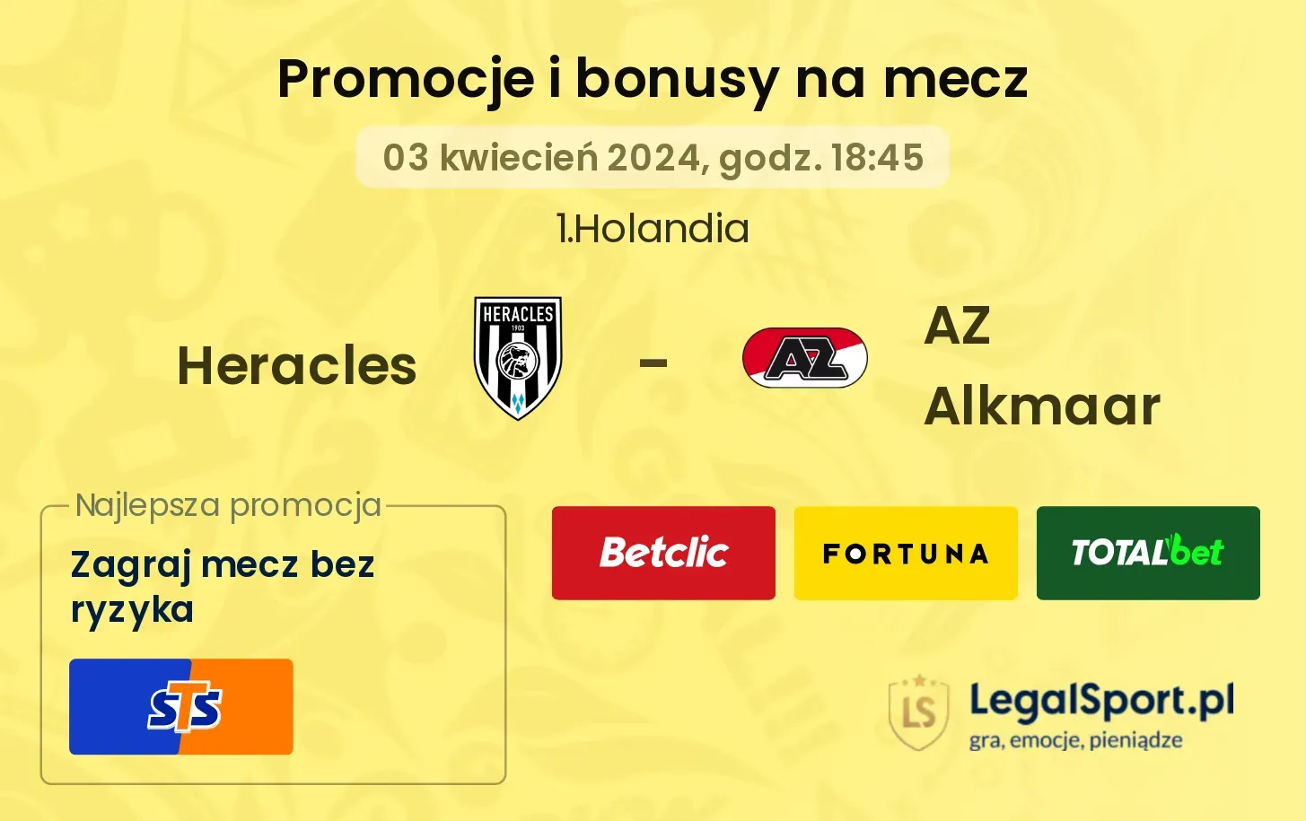 Heracles - AZ Alkmaar promocje bonusy na mecz