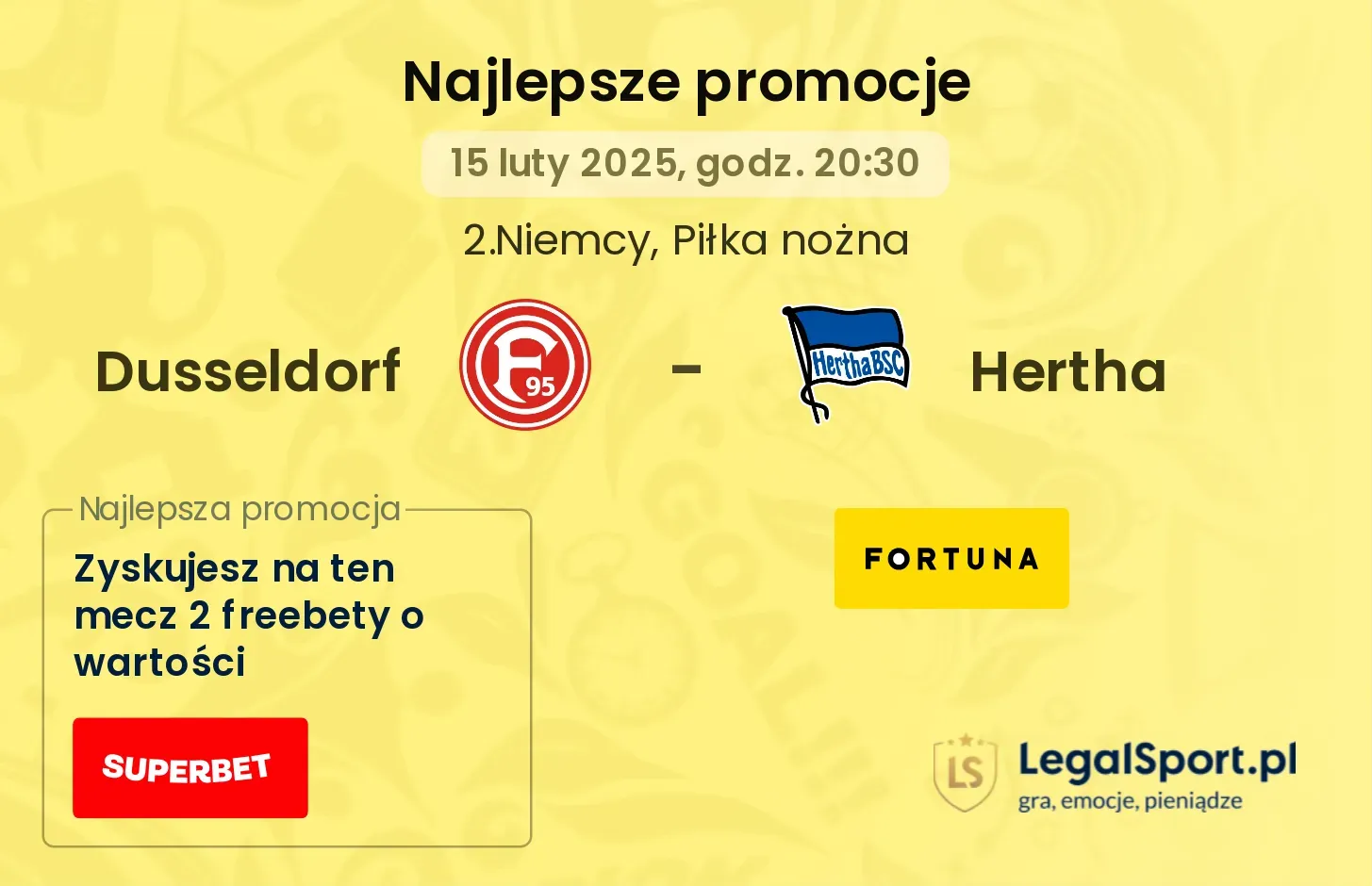 Dusseldorf - Hertha promocje bukmacherskie