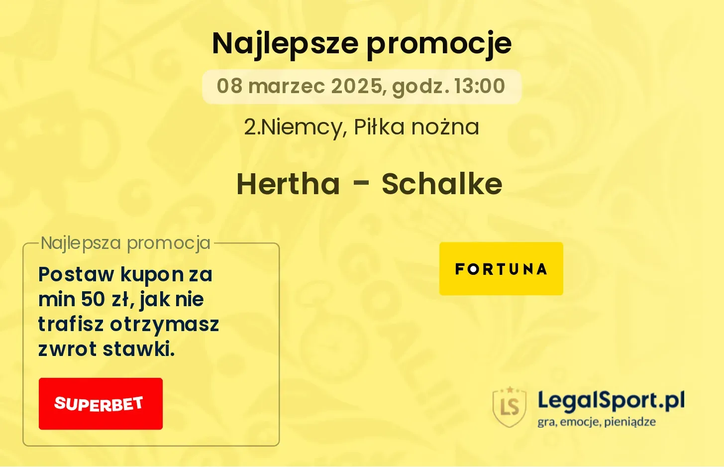 Hertha - Schalke promocje u bukmacherów