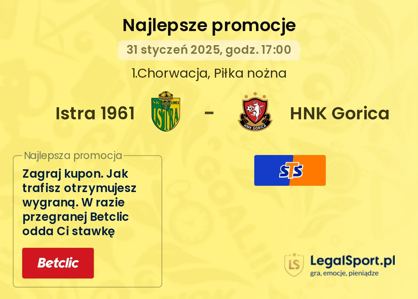 Istra 1961 - HNK Gorica promocje bukmacherskie