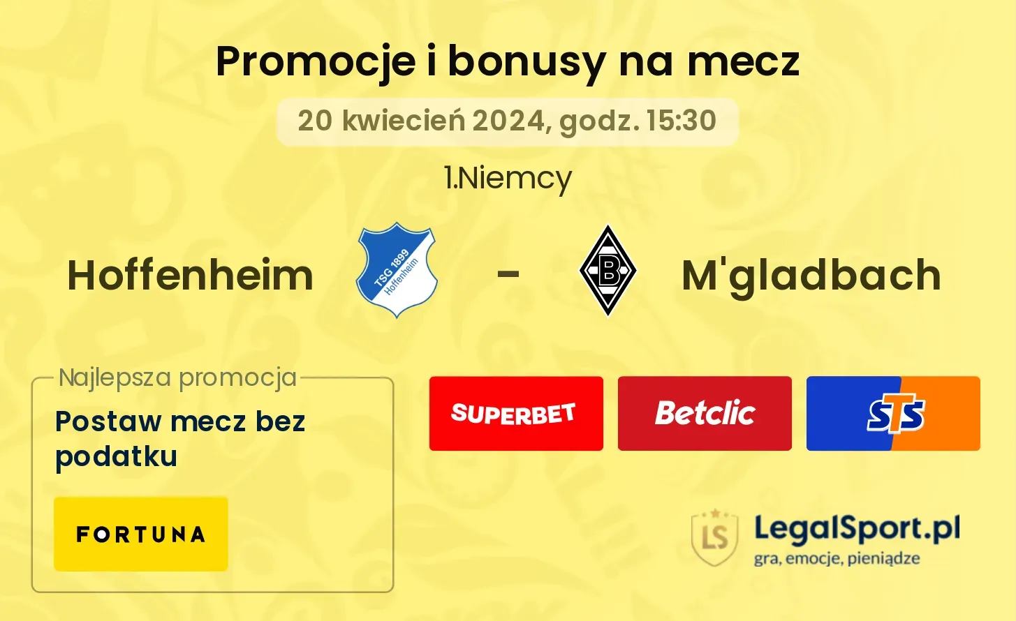 Hoffenheim - M'gladbach promocje bonusy na mecz