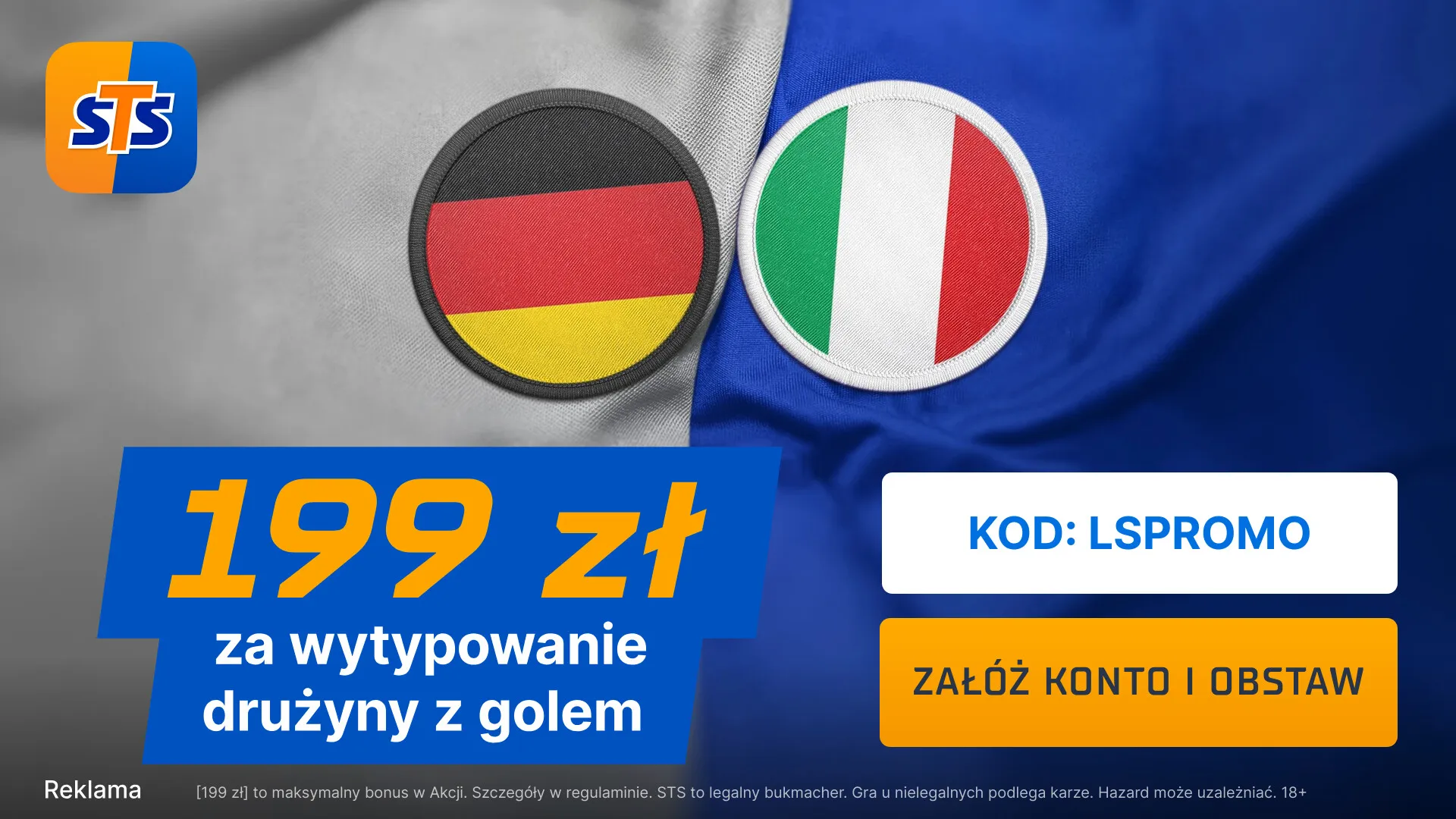 199 zł za wytypowanie drużyny z golem dla meczu Hiszpanii z Holandią
