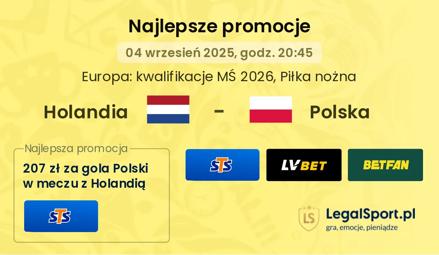 Holandia - Polska promocje u bukmacherów
