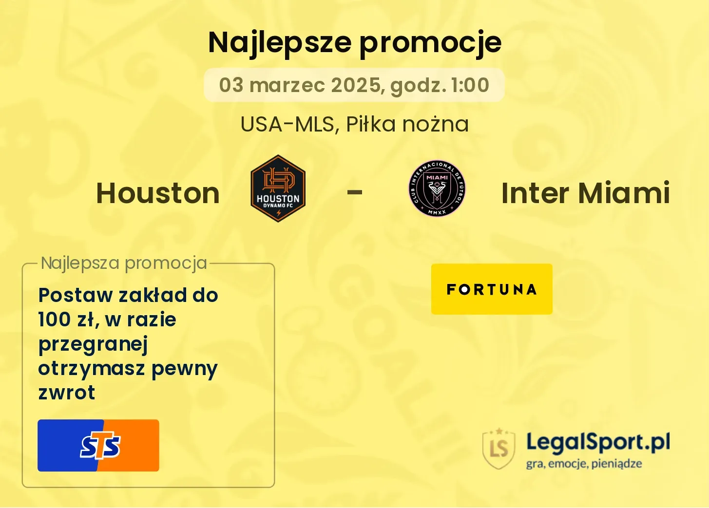 Houston - Inter Miami promocje bukmacherskie