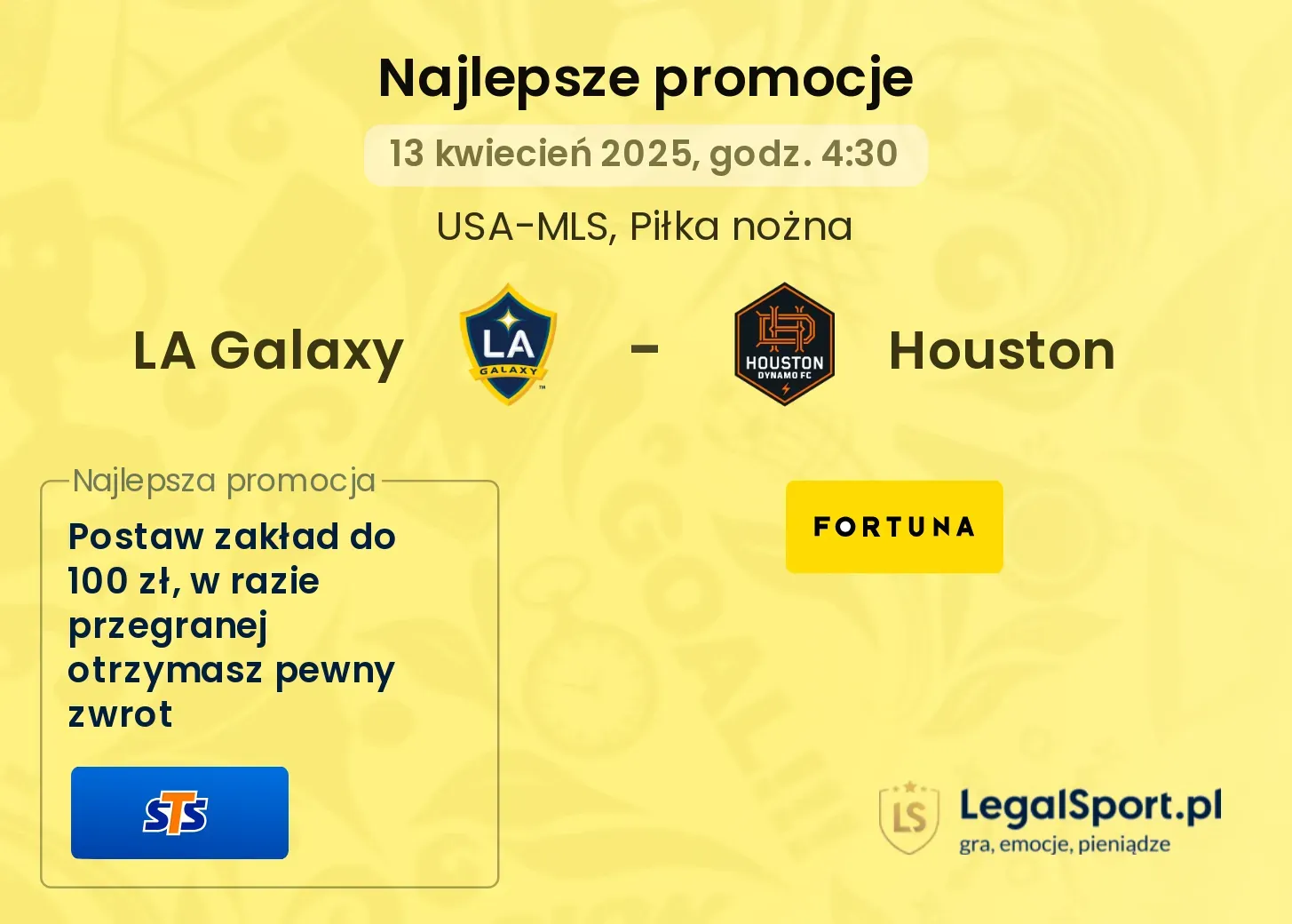LA Galaxy - Houston promocje bukmacherskie