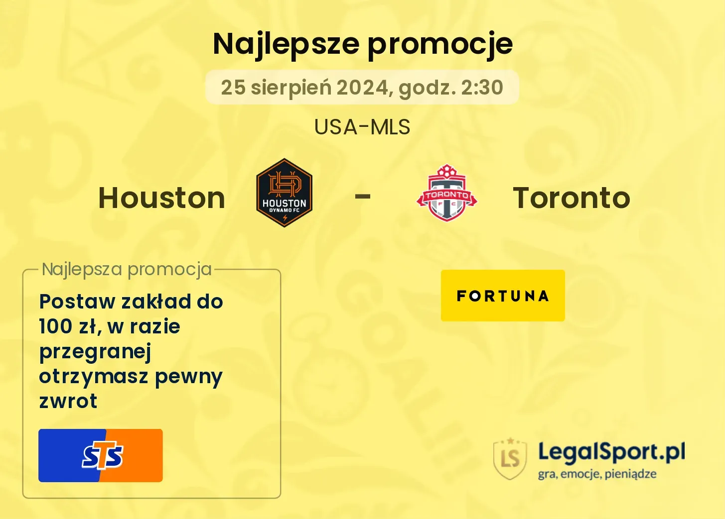Houston - Toronto promocje bukmacherskie 25.08, 02:30