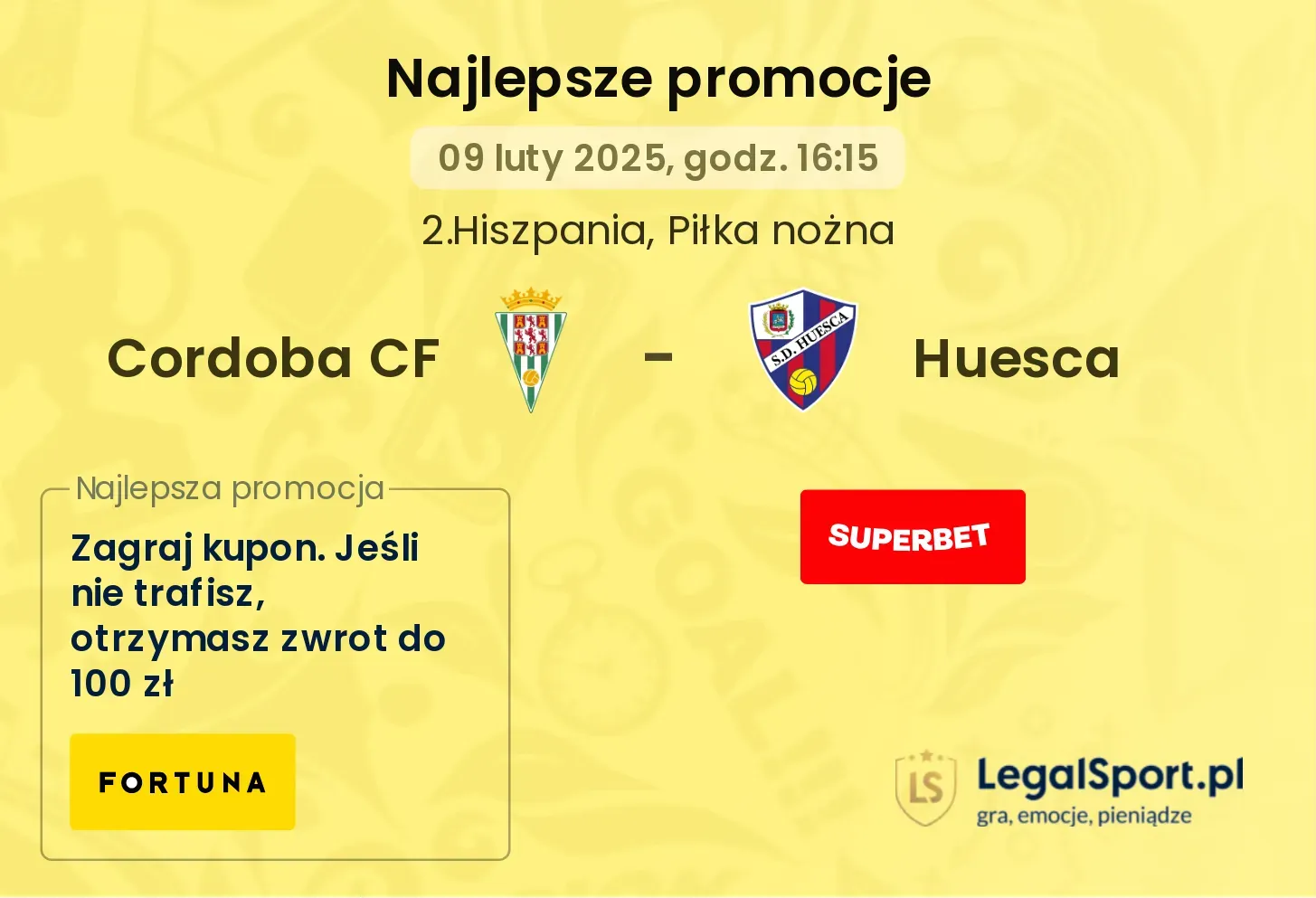 Cordoba CF - Huesca promocje bukmacherskie