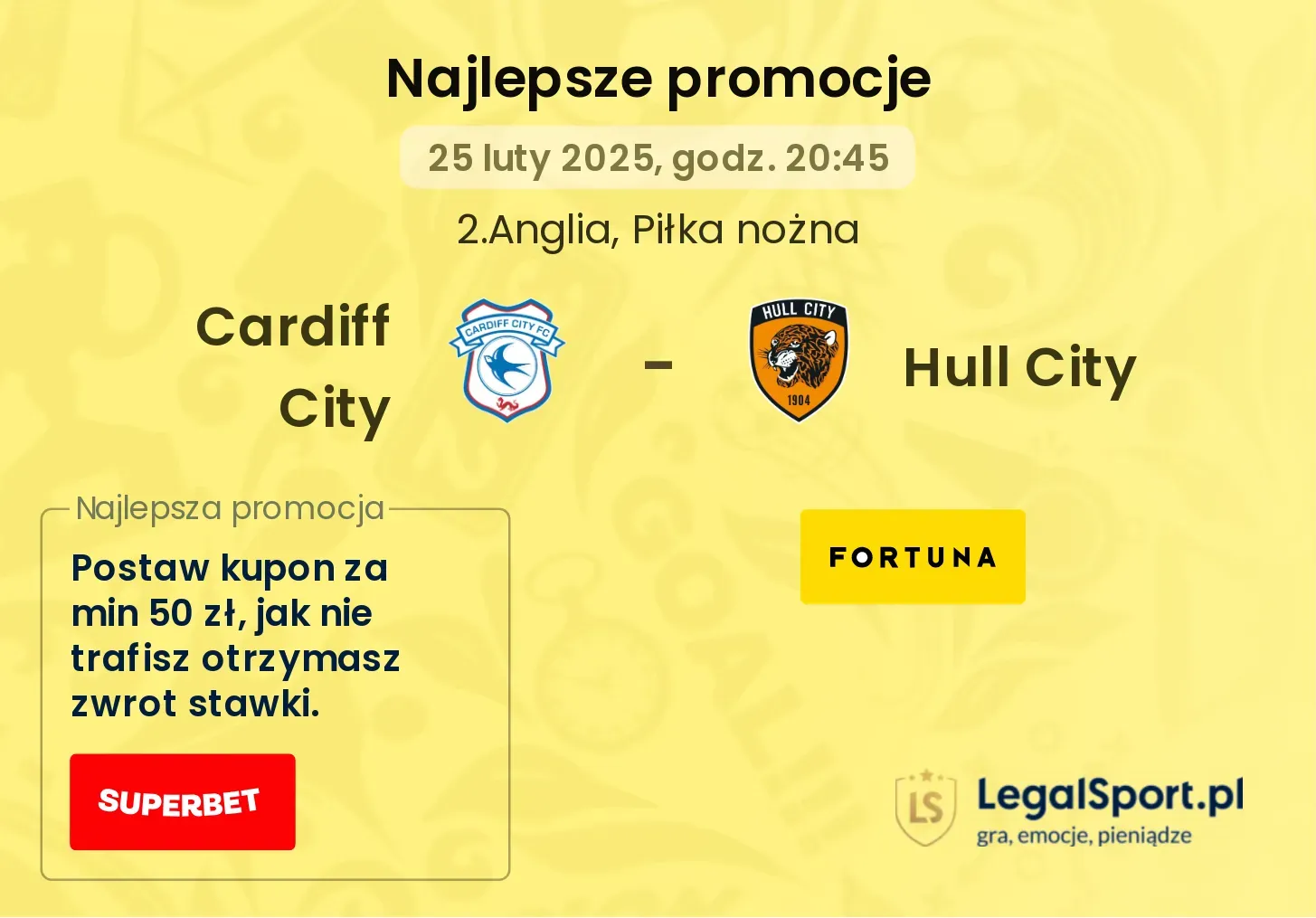 Cardiff City - Hull City promocje bukmacherskie
