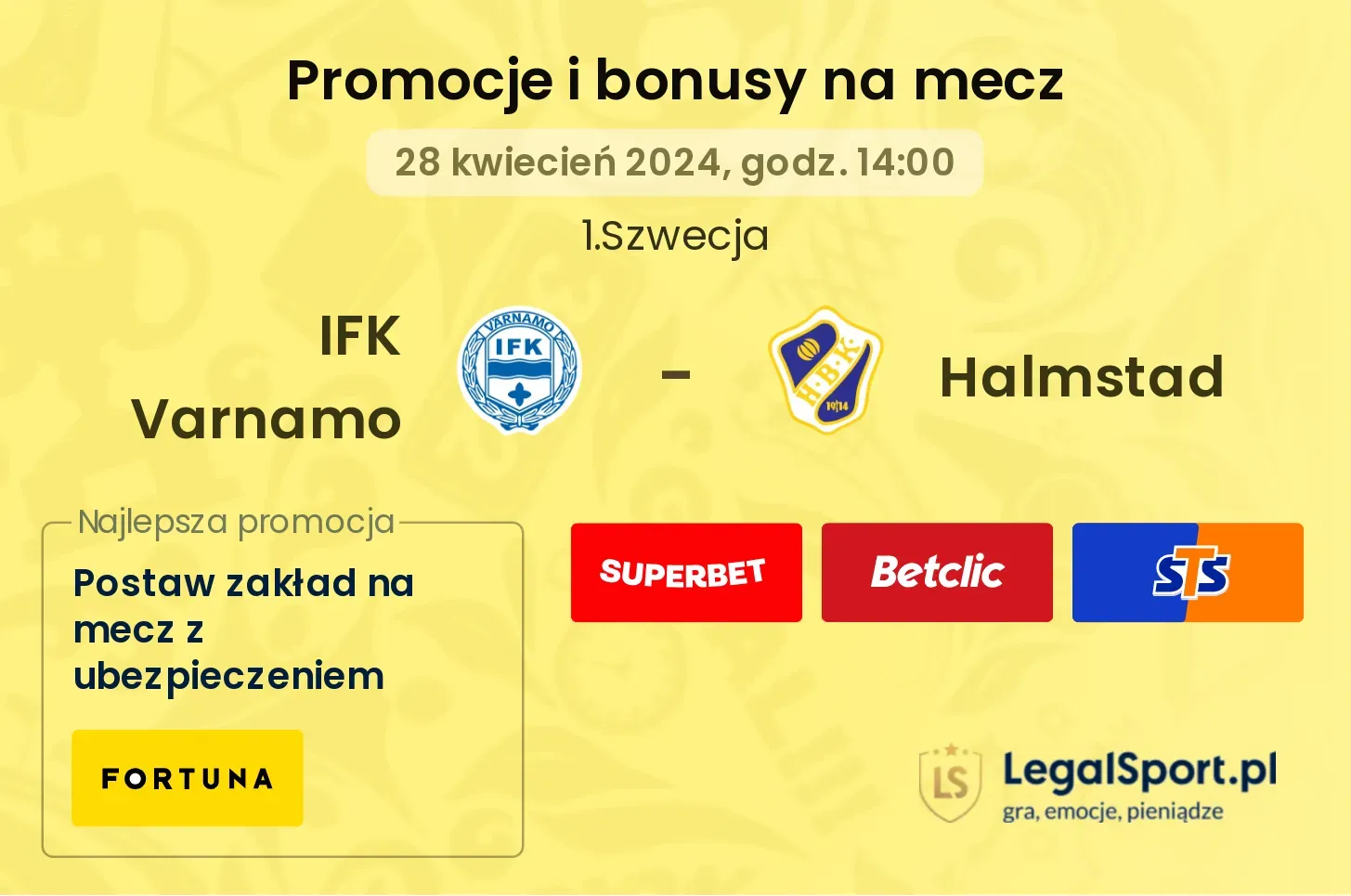 IFK Varnamo - Halmstad promocje bonusy na mecz