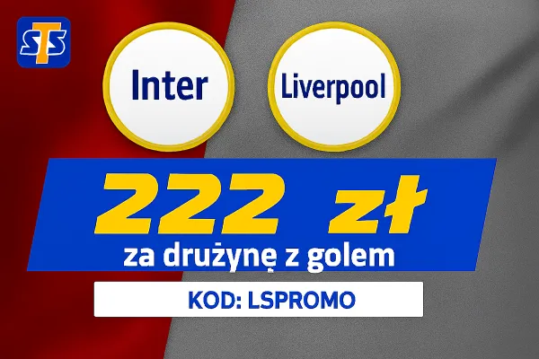 STS: 222 zł za wytypowanie drużyny z golem w meczu Inter - Liverpool