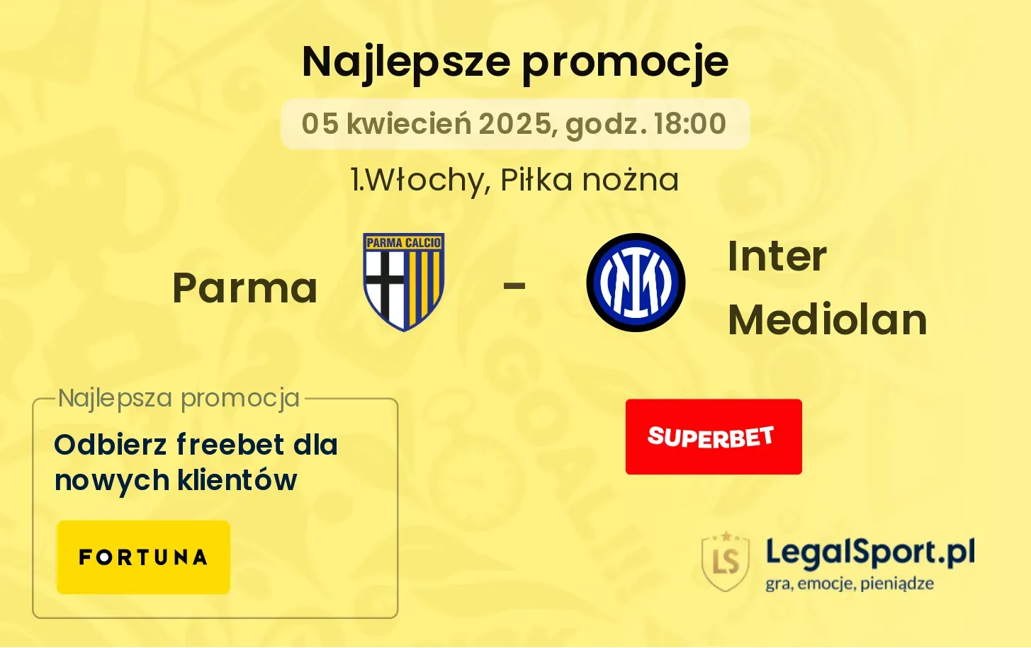 Parma - Inter Mediolan promocje bukmacherskie