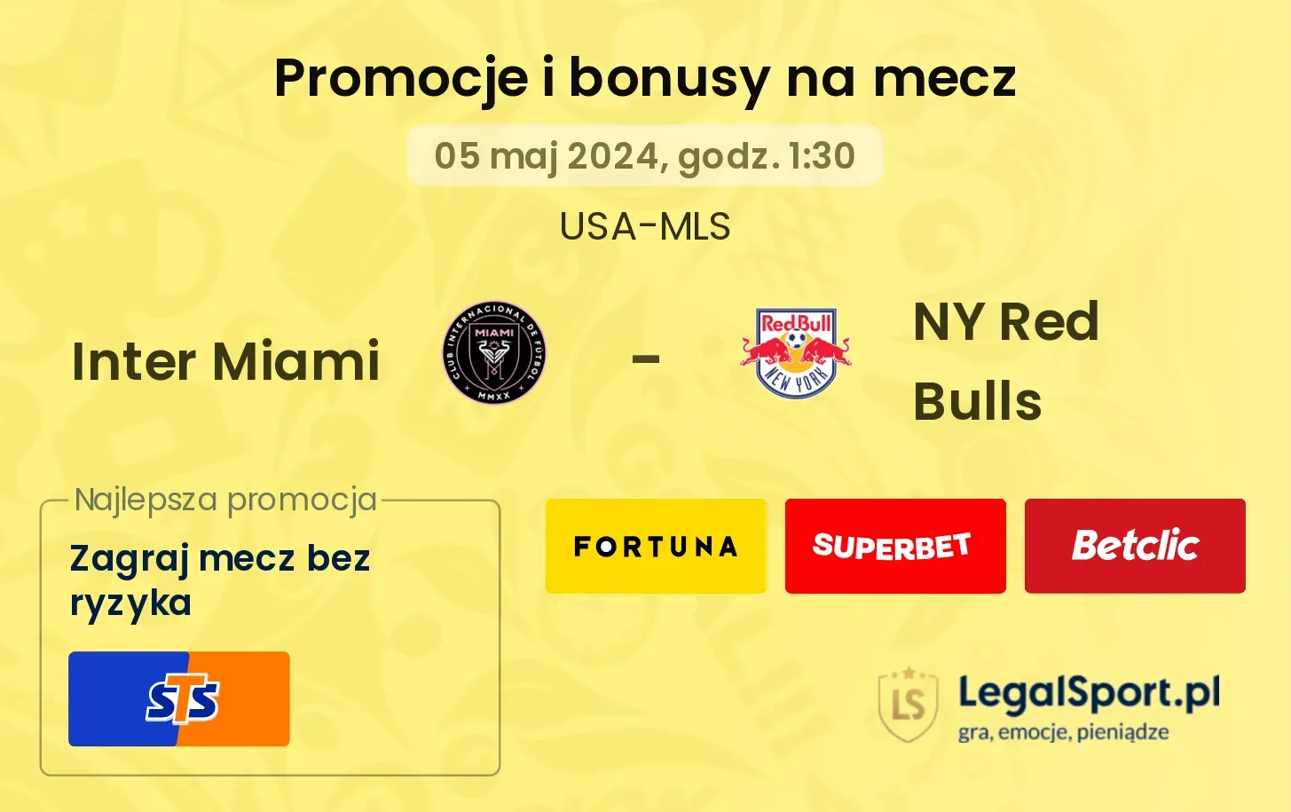 Inter Miami - NY Red Bulls promocje bonusy na mecz