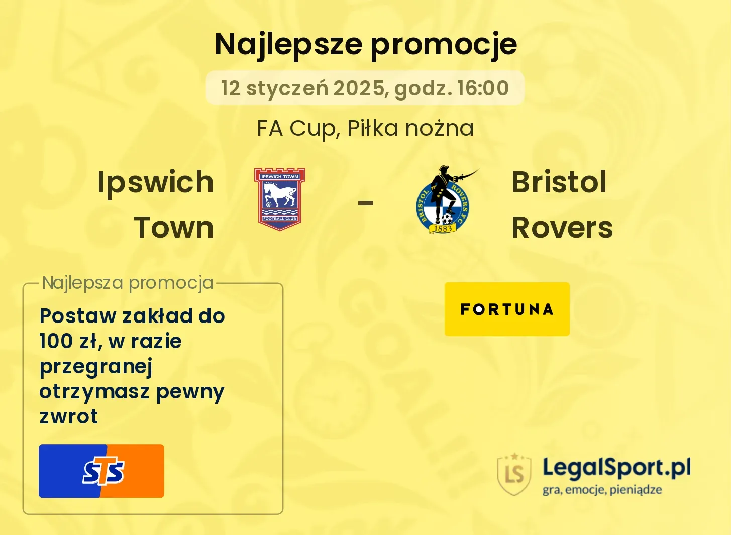 Ipswich Town - Bristol Rovers promocje bukmacherskie