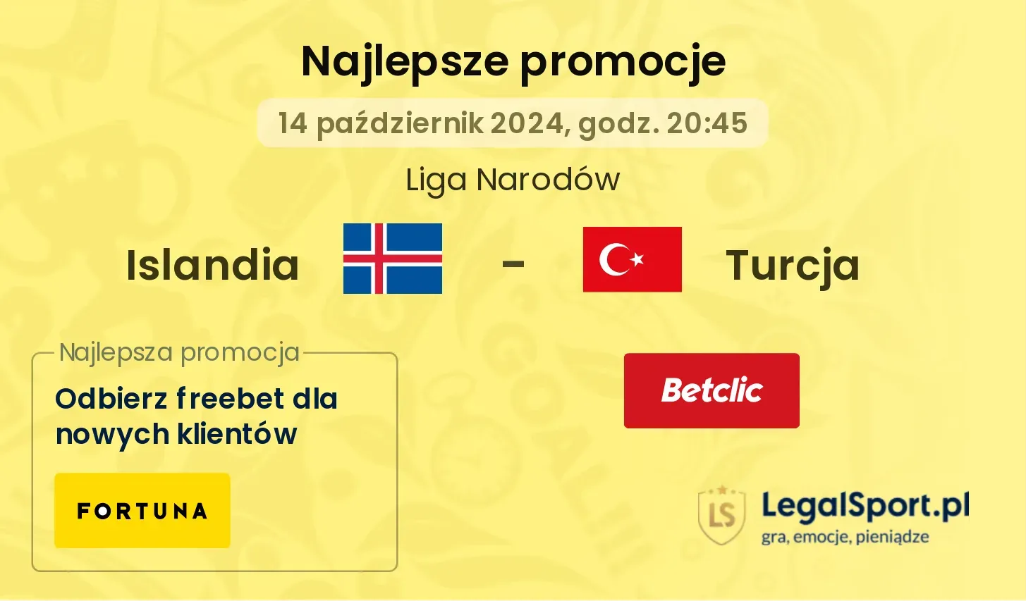 Islandia - Turcja promocje bukmacherskie 14.10, 20:45