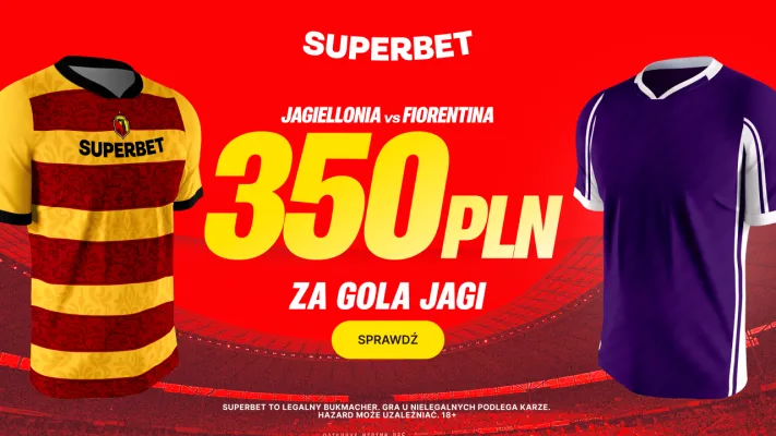 Superbet: Bonus 350 PLN za gola Jagiellonii Białystok z Fiorentiną