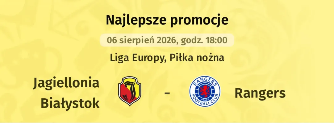 Promocja STS: 300 zł za gola Jagiellonii Białystok w meczu z Rangers FC