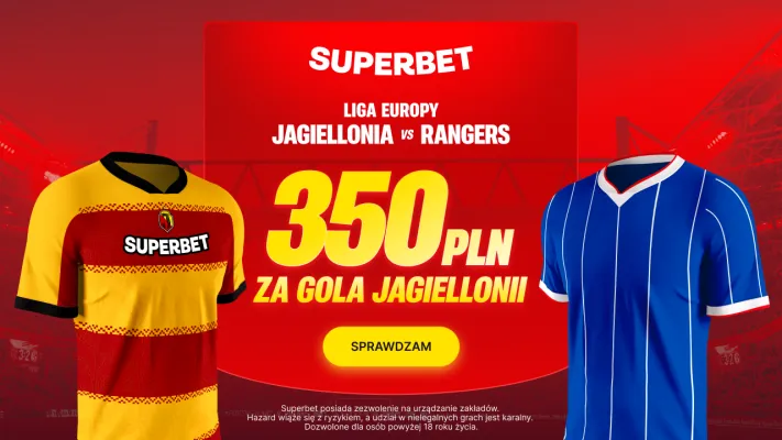 Promocja Superbet: 350 PLN za gola Jagiellonii Białystok w meczu z Rangers FC