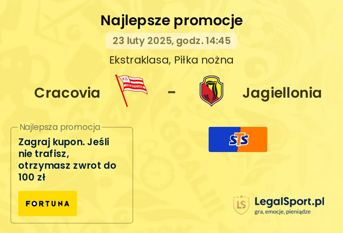 Cracovia - Jagiellonia promocje u bukmacherów