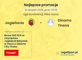 Jagiellonia - Dinamo Tirana promocje bukmacherskie