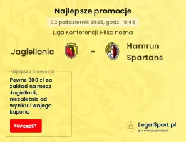 Jagiellonia - Hamrun Spartans promocje u bukmacherów