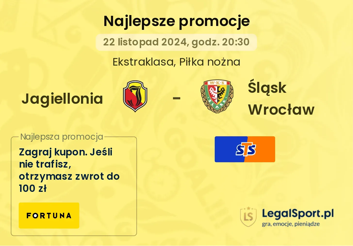 Jagiellonia - Śląsk Wrocław promocje u bukmacherów