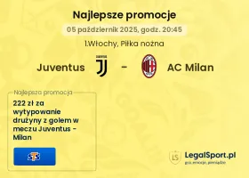 Juventus - AC Milan promocje u bukmacherów