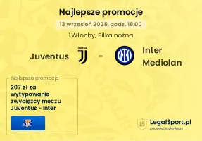 Juventus - Inter Mediolan promocje u bukmacherów