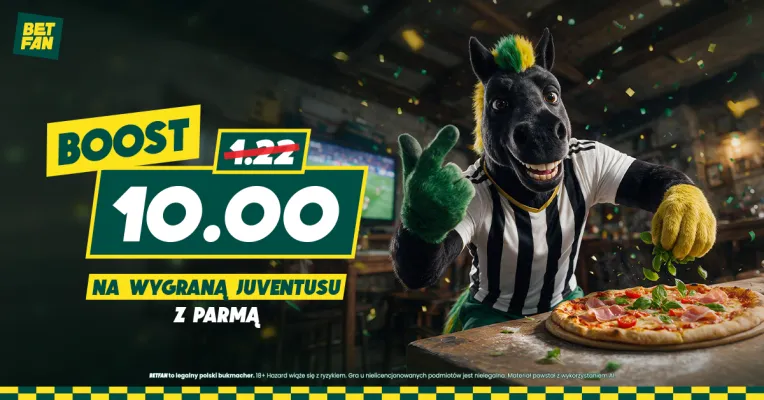 Promocja BETFAN: Kurs 10.00 na wygraną Juventusu z Parmą