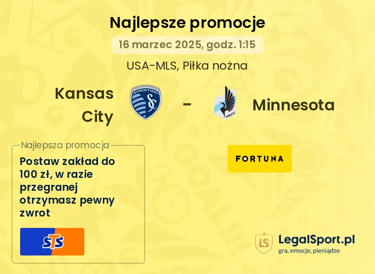Kansas City - Minnesota promocje bukmacherskie